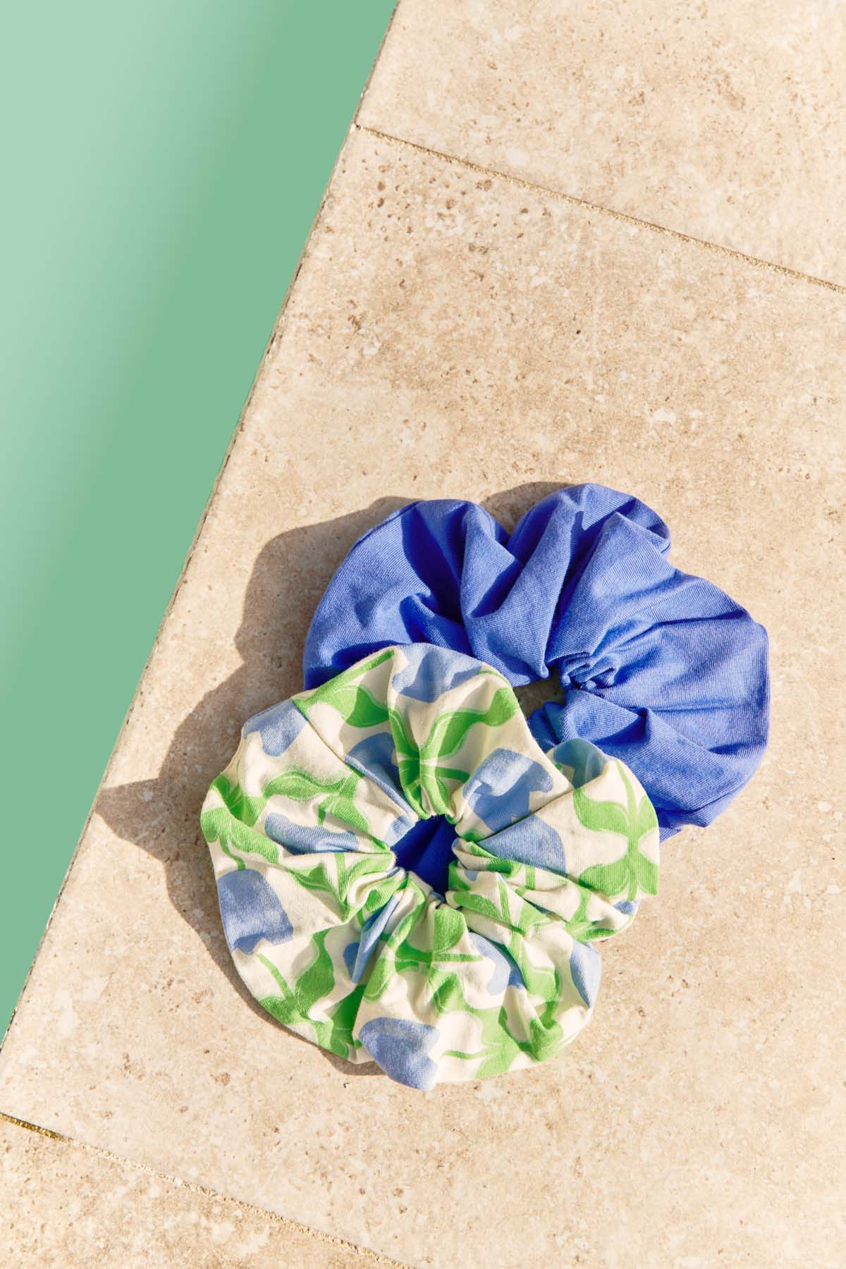 Pack 2 Chouchou oversize -  Tulipes Provence | Bleu
