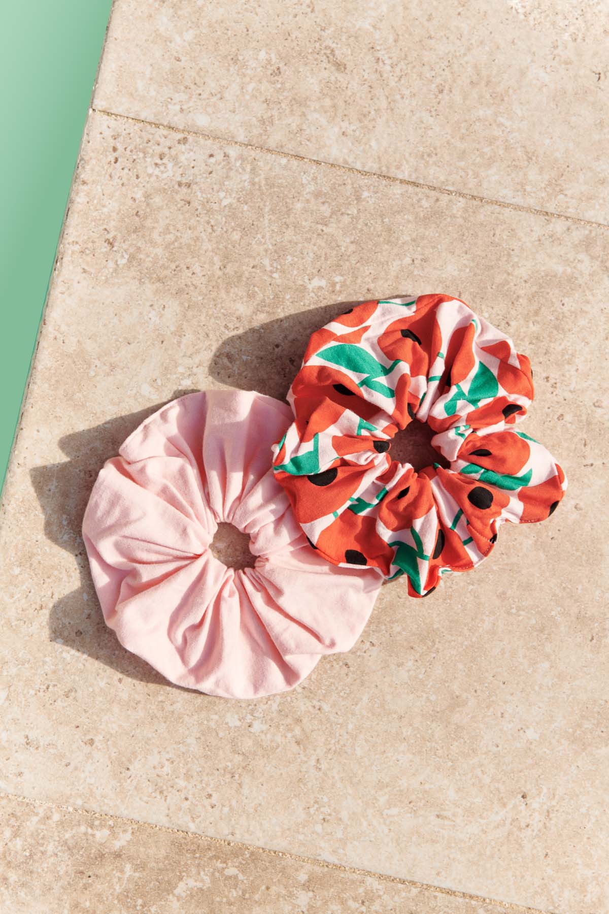 Pack 2 Chouchou oversize -  Coquelicot Rose | Rose Clair
