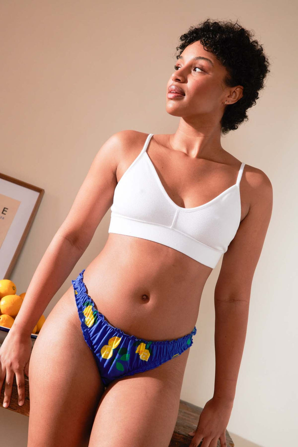 Bloomer Coton BIO - Citrons Bleu Roi