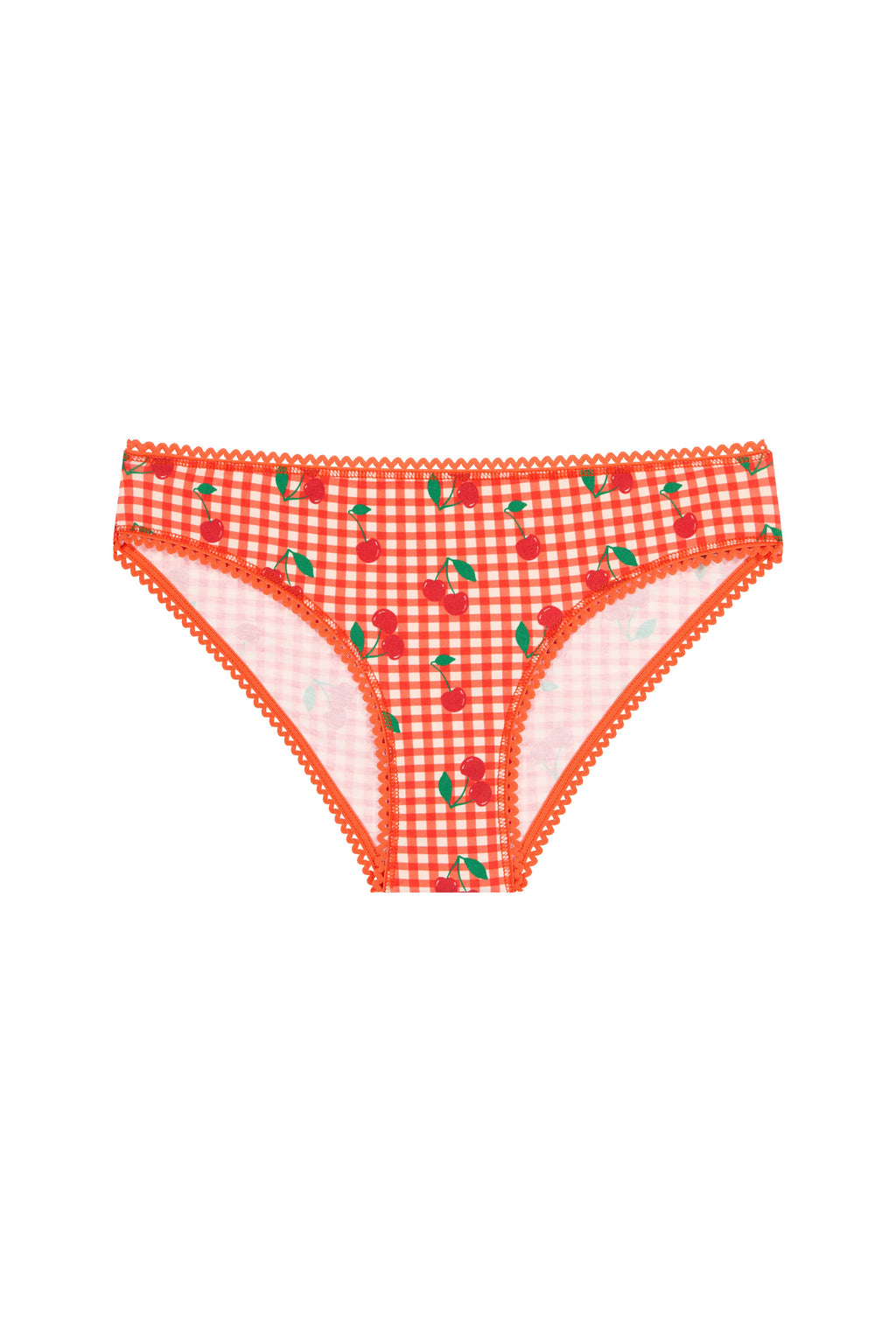 Culotte Coton BIO - Vichy Cerises Rouge