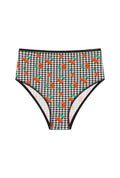 Culotte Taille Haute Coton BIO - Vichy Cerises Noir