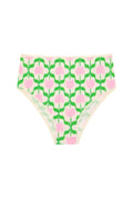 Culotte Taille Haute Coton BIO - Tulipes Roses