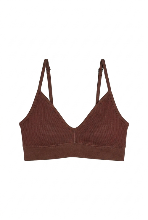 Brassière Coton BIO - Marron foncé