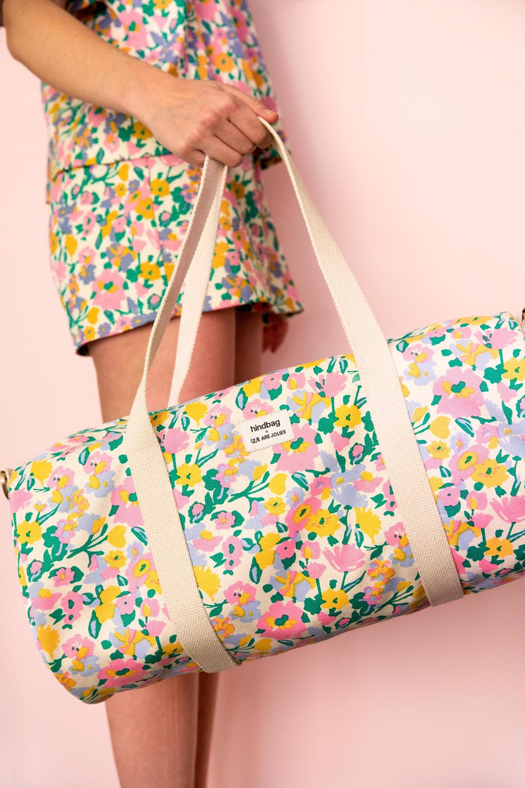 Sac polochon Simon WAJ x Hindbag - Pastel Bloom