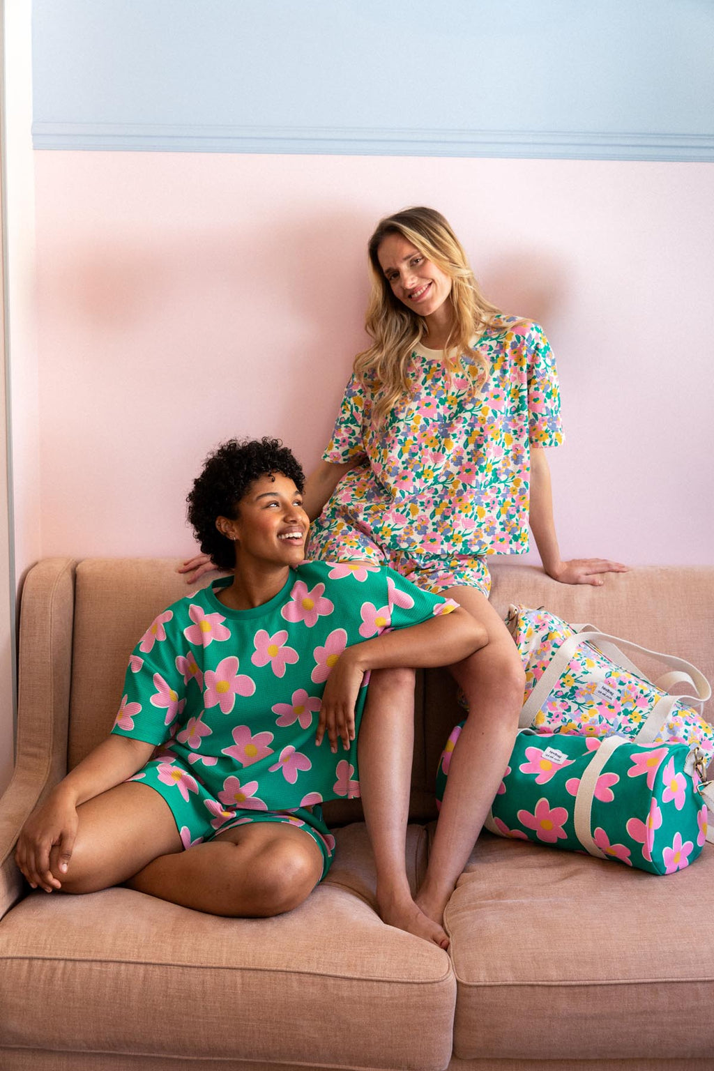 Pyjama Gaufré Coton BIO WAJ x Hindbag - Pastel Bloom