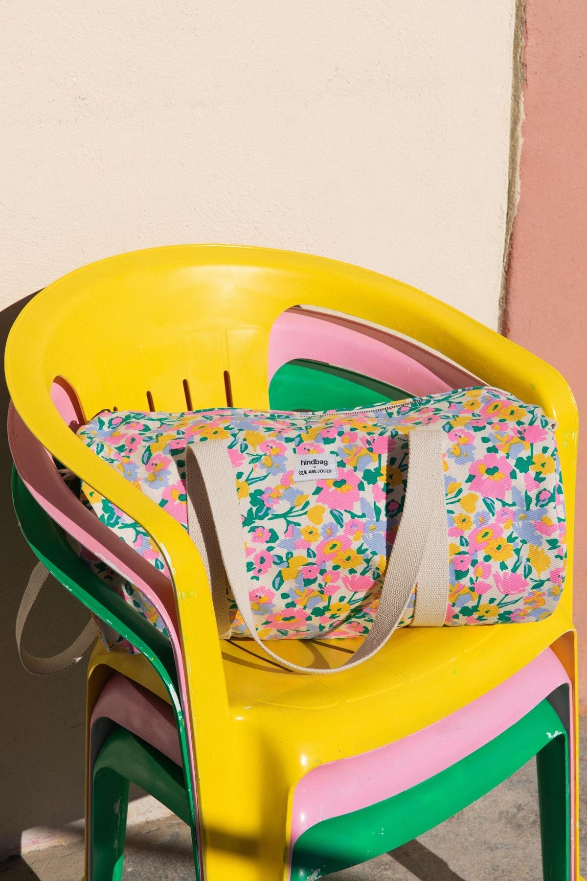Sac polochon Simon WAJ x Hindbag - Pastel Bloom