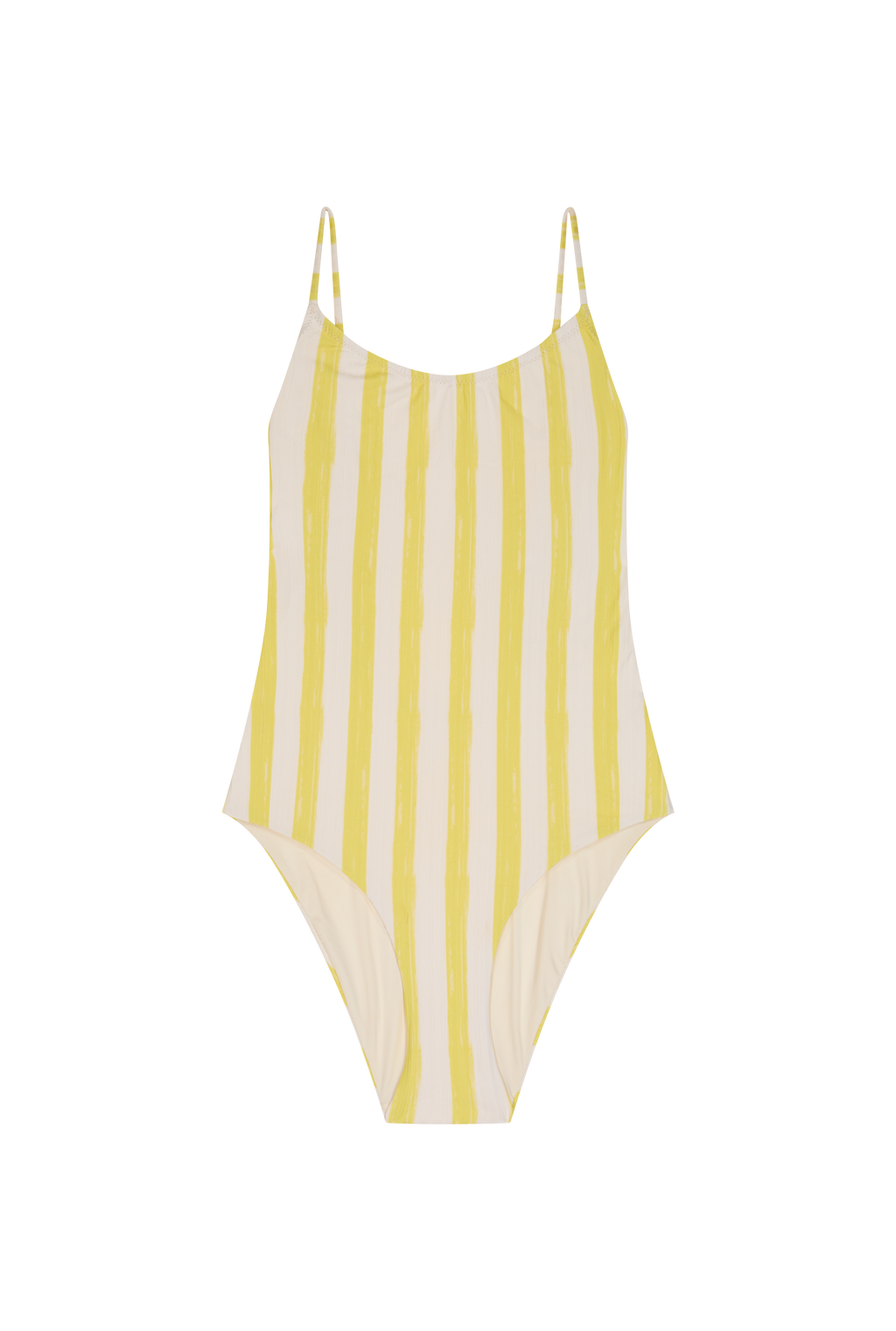 Maillot 1 Pièce Classique - Rayures Jaune