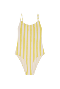 Maillot 1 Pièce Classique - Rayures Jaune