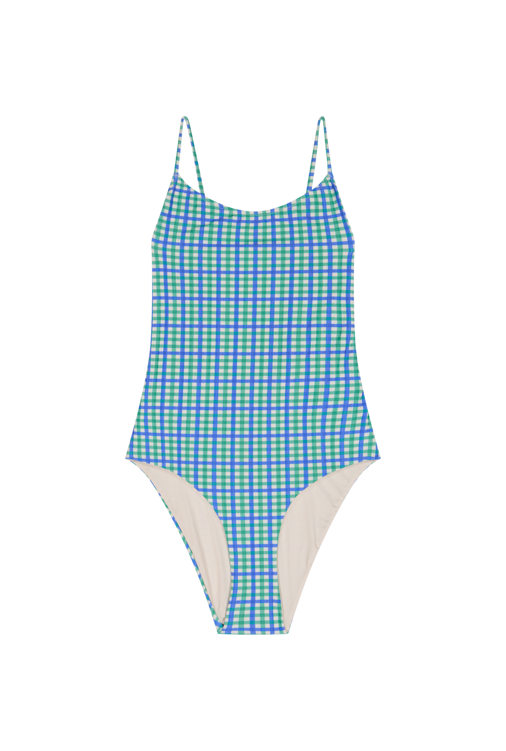 Maillot 1 Pièce Classique - Vichy Bicolore