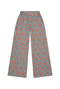 Pantalon Fluide Viscose - Vichy Cerises Noir