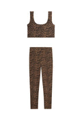 Top & Leggings - Léopard Marron