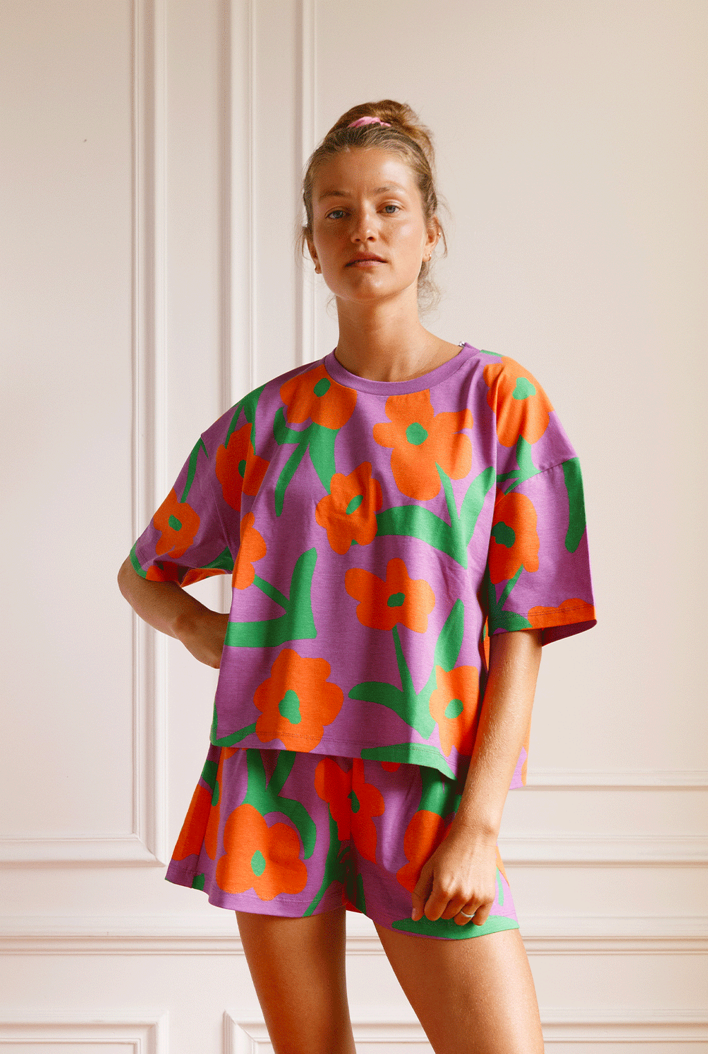 Violette fait 1m75 et du 36, elle porte une taille S*
