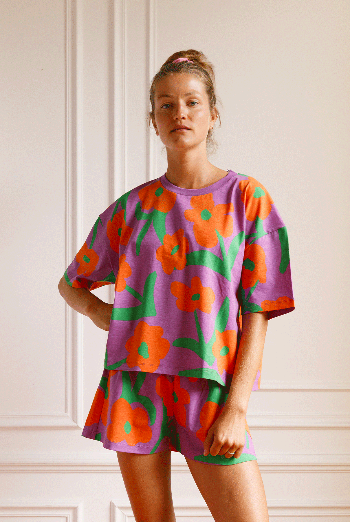 Violette fait 1m75 et du 36, elle porte une taille S*