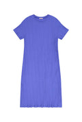 Robe T-shirt plissée Coton BIO - Bleu