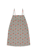 Robe Mini Coton BIO - Vichy Cerises Noir