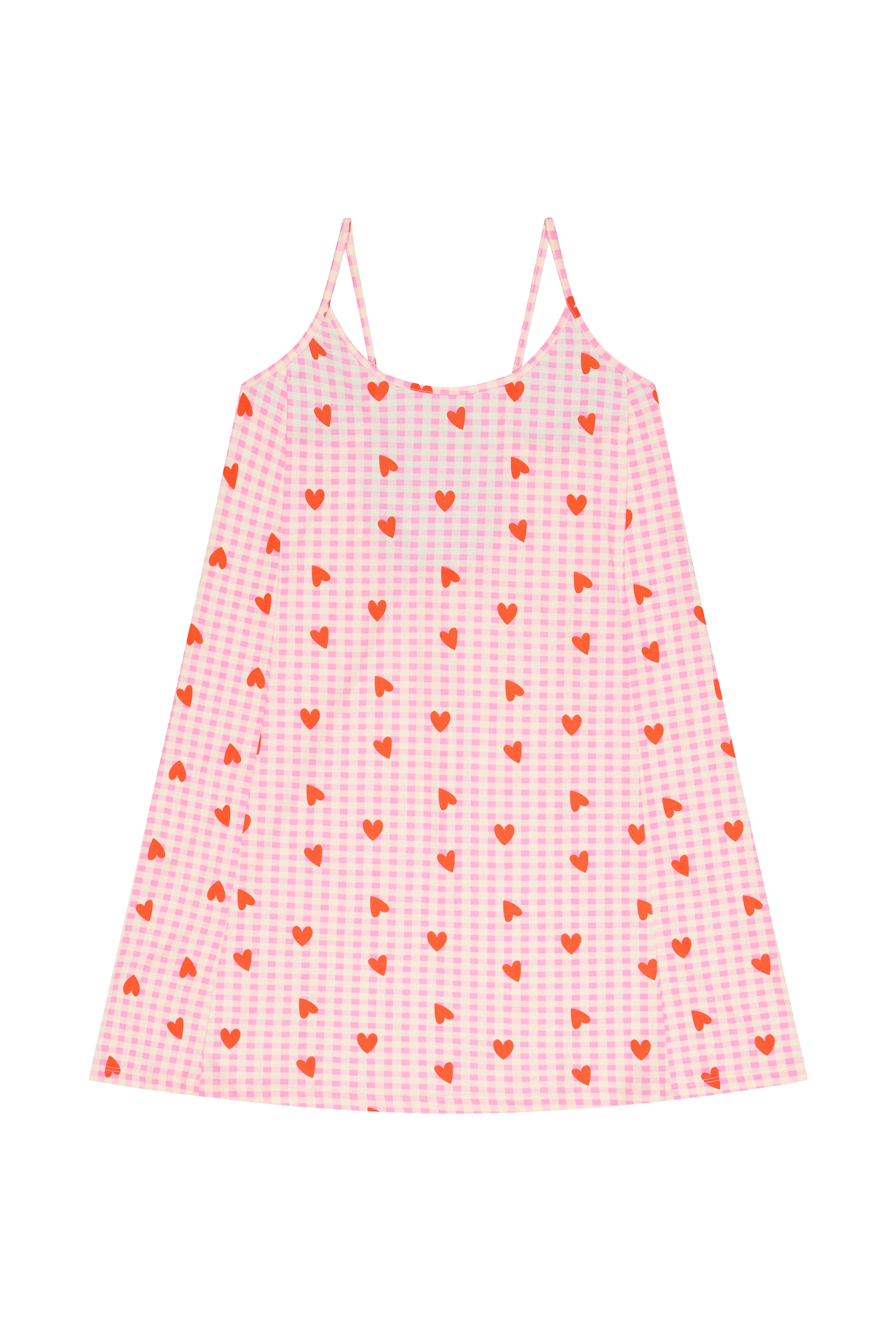 Nuisette Coton BIO - Vichy Coeurs Rose
