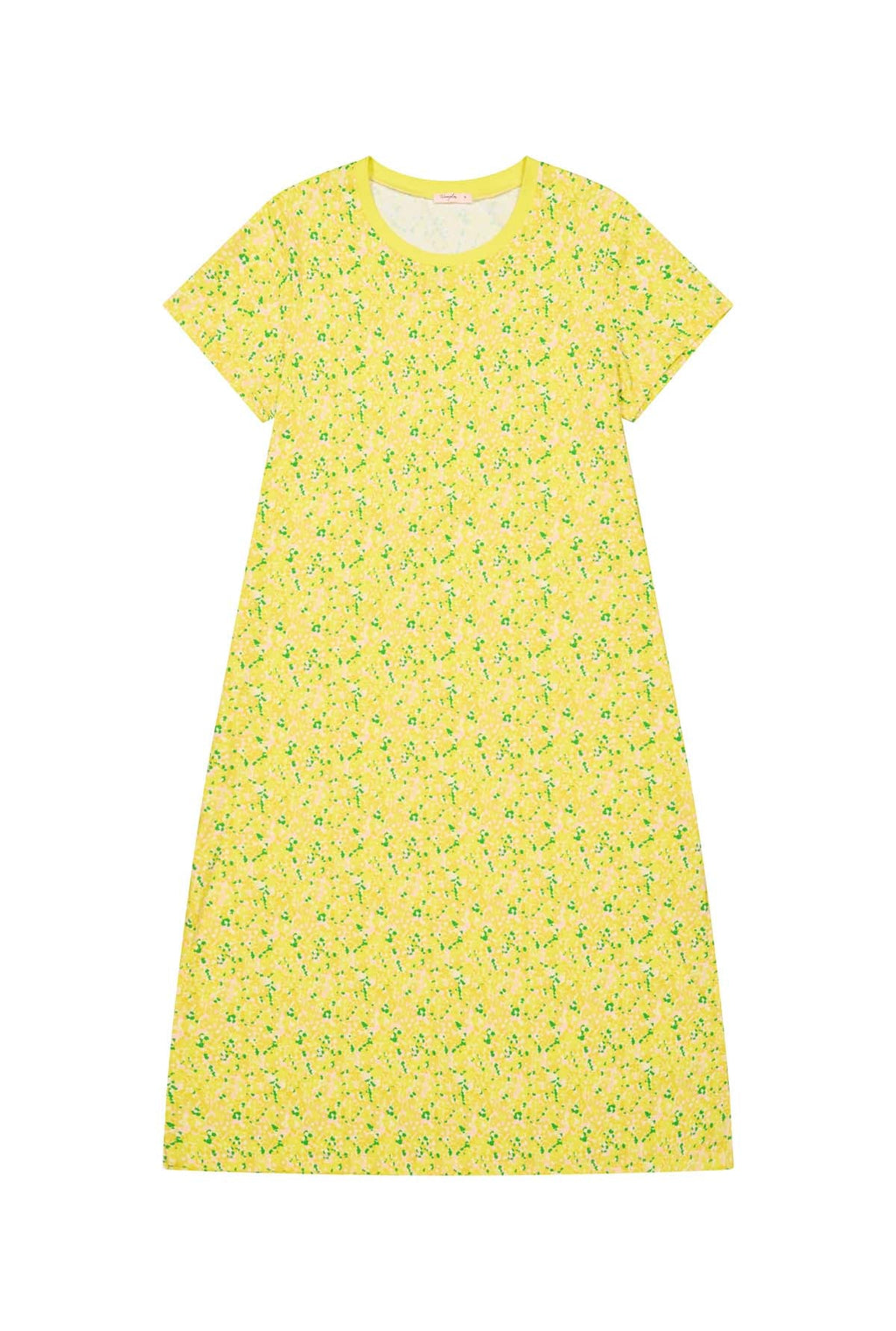 Robe T-shirt Coton BIO - Confettis Jaune