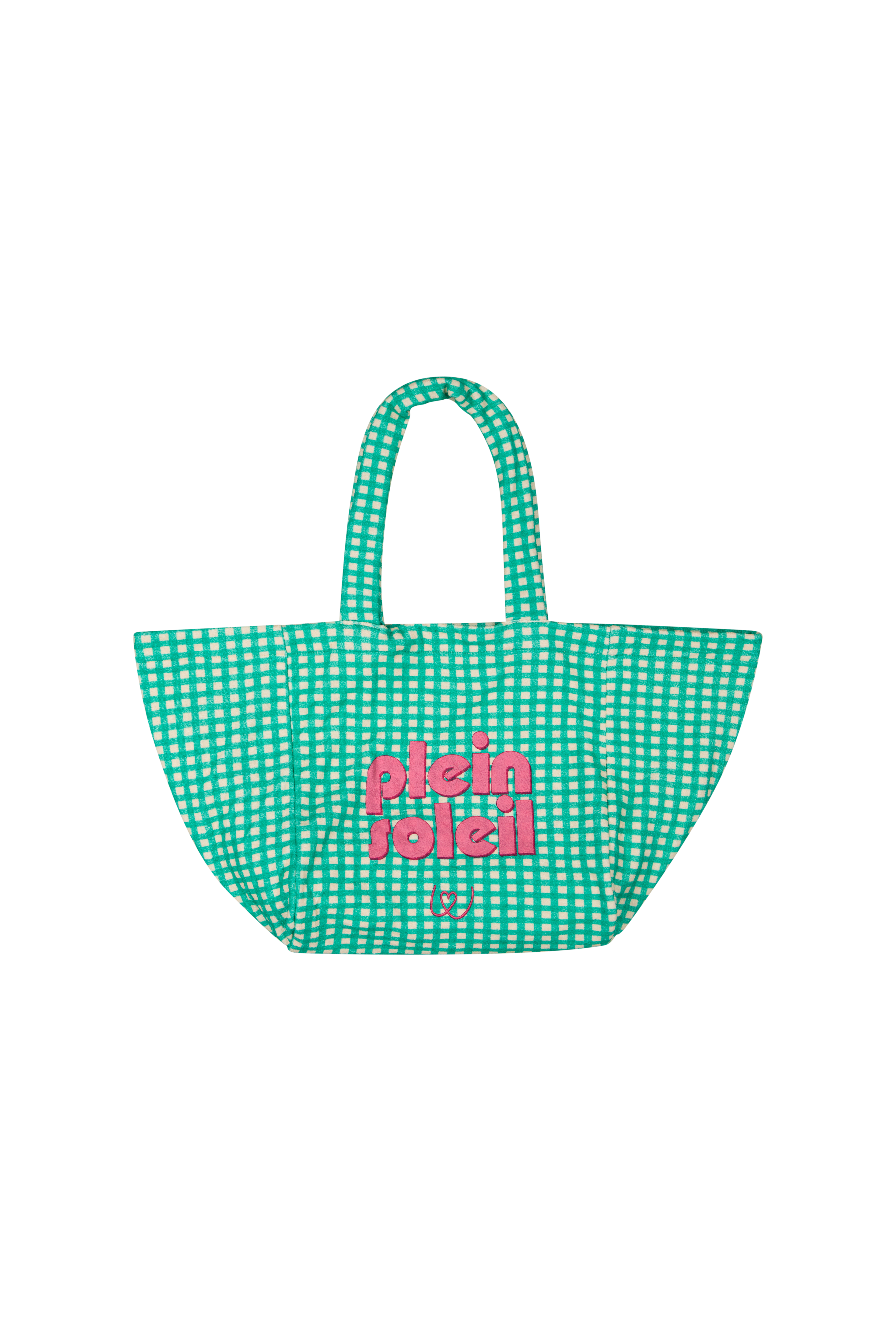 Grand Sac Éponge - Vichy Vert
