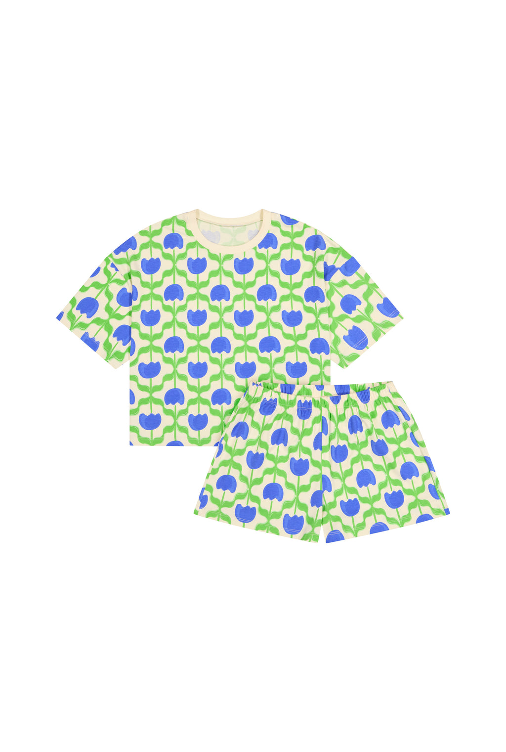 Pyjama Coton BIO - Tulipes Bleues
