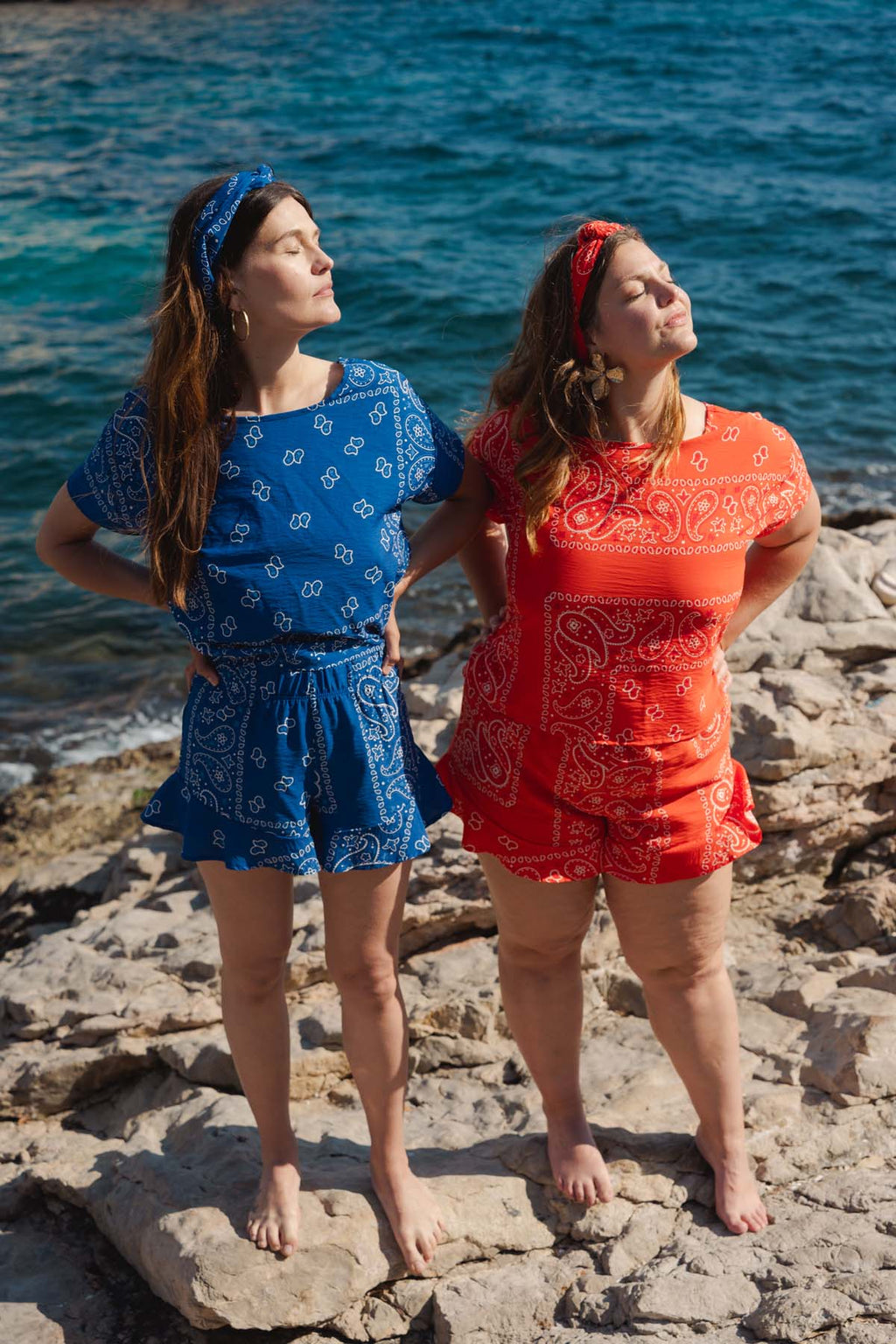 Short Volant Viscose - Bandana Rouge