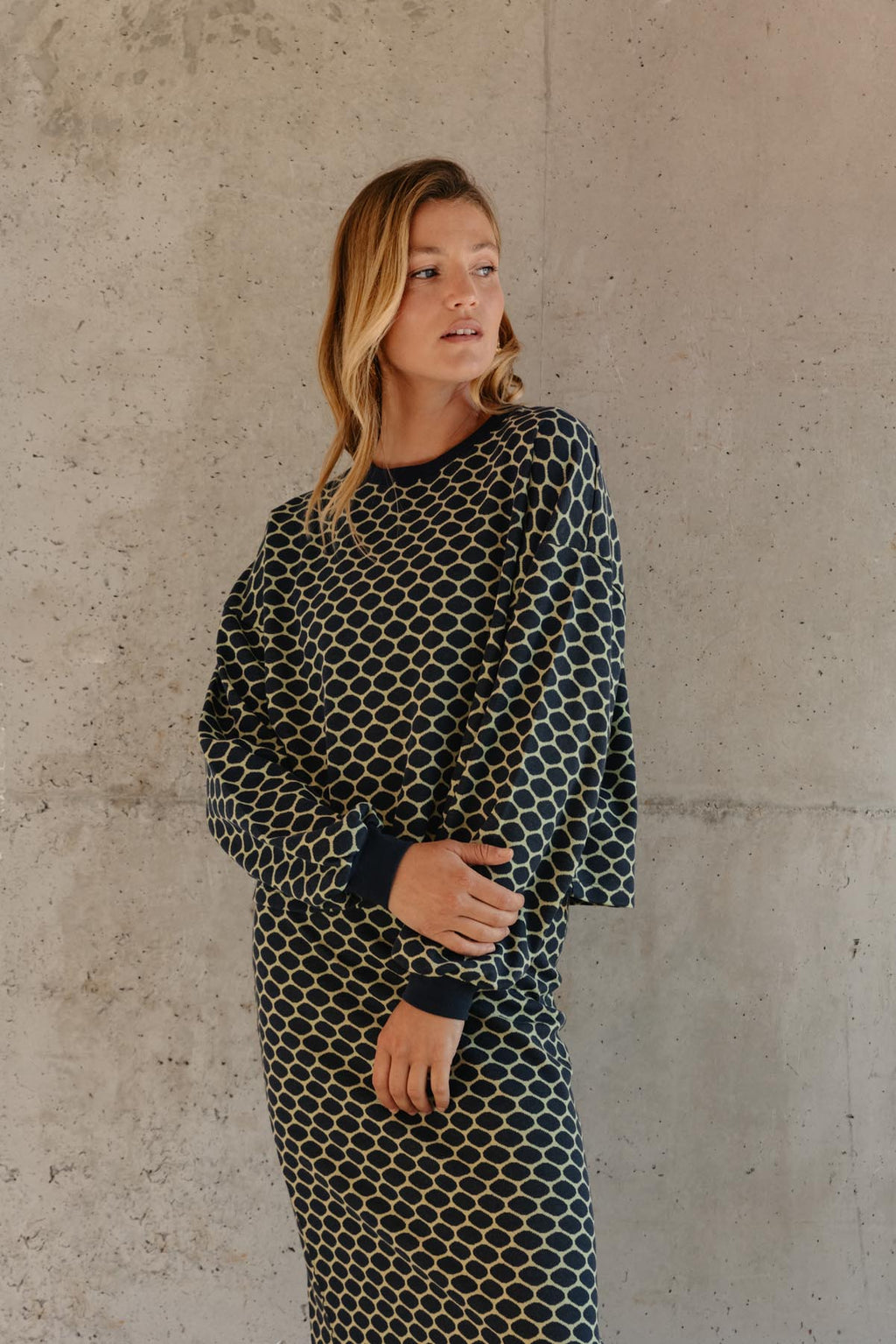 Ensemble Sweat & Jupe longue maille 100% COTON BIO - Bee