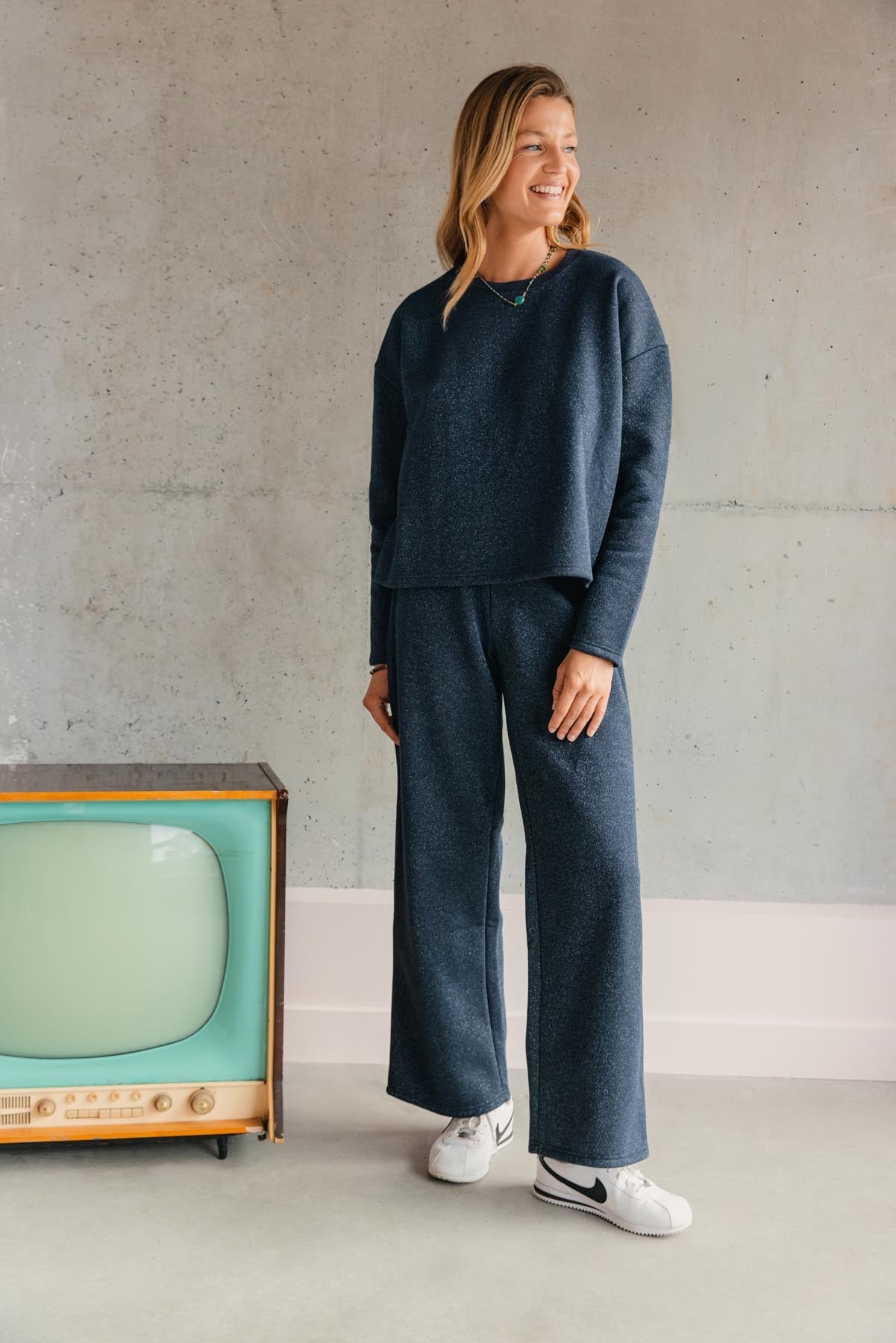 Ensemble à Paillettes - Bleu Nuit