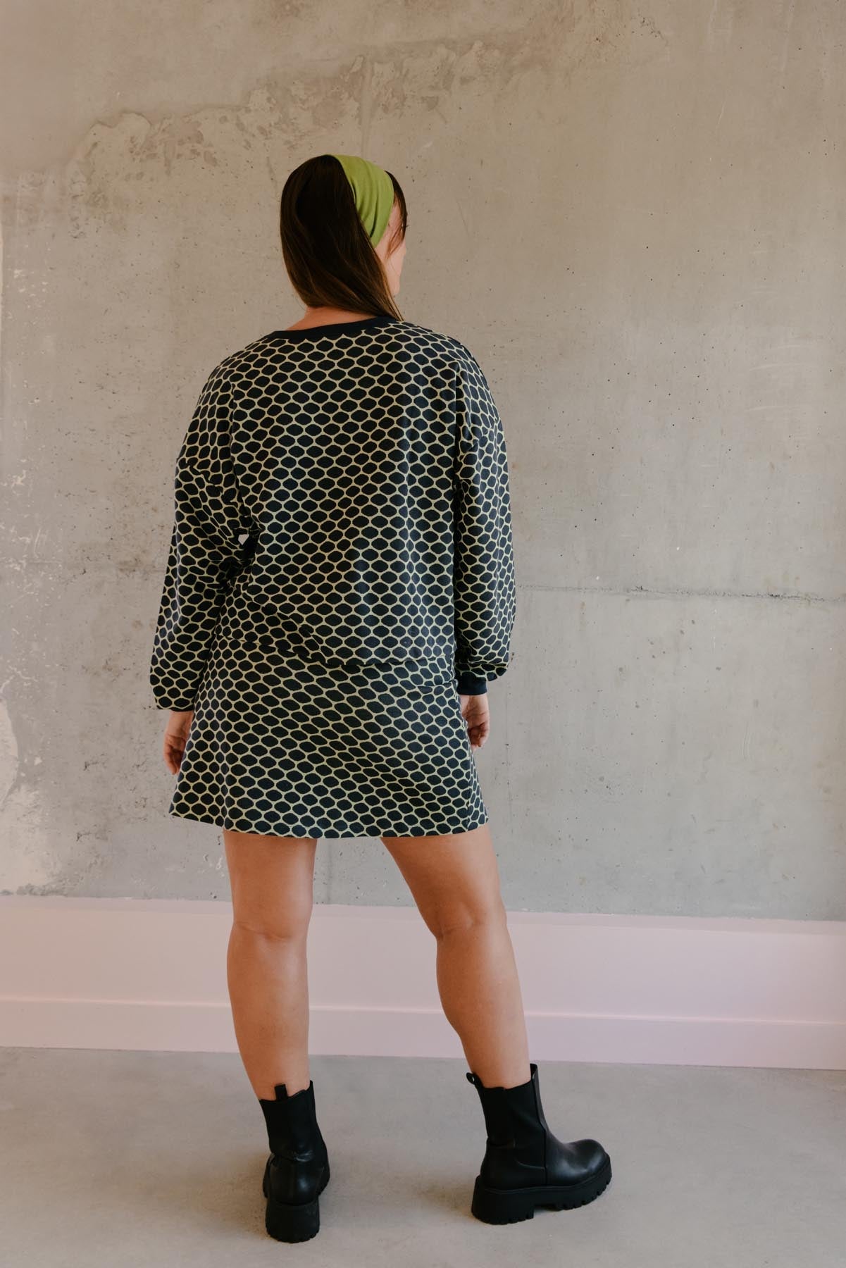 Ensemble Sweat & Jupe courte maille 100% COTON BIO - Bee