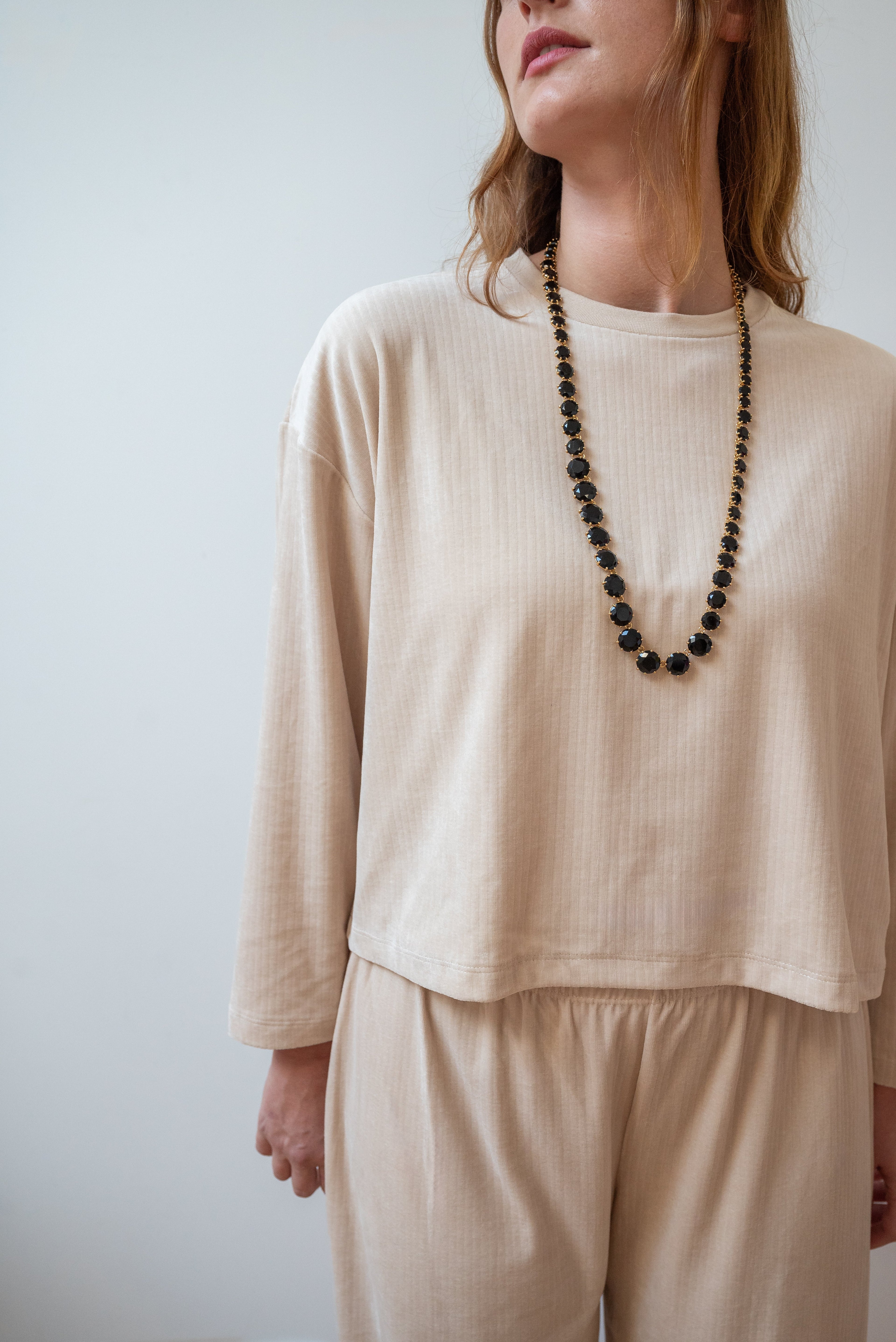 Ensemble Velours Fluide Coton BIO - Sable