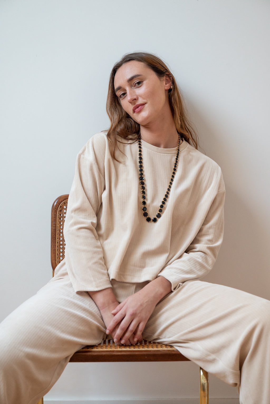 Ensemble Velours Fluide Coton BIO - Sable