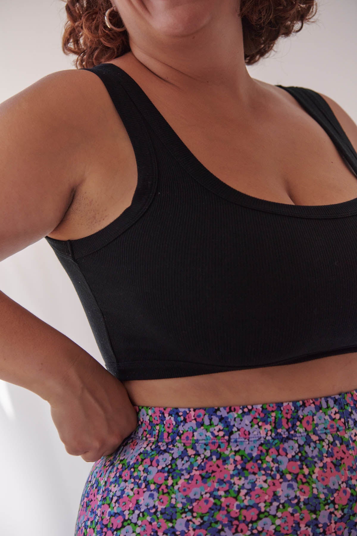Top Noir & Leggings - Confettis Violet