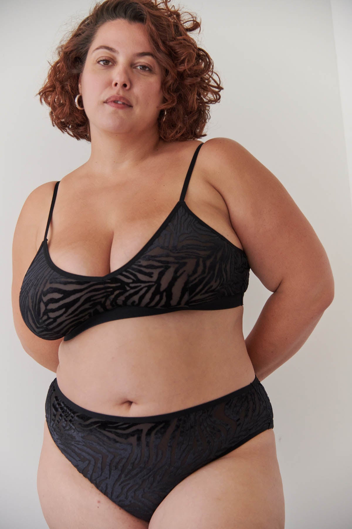 1 BRASSIERE + 1 TAILLE HAUTE TULLE - Zèbre Noir