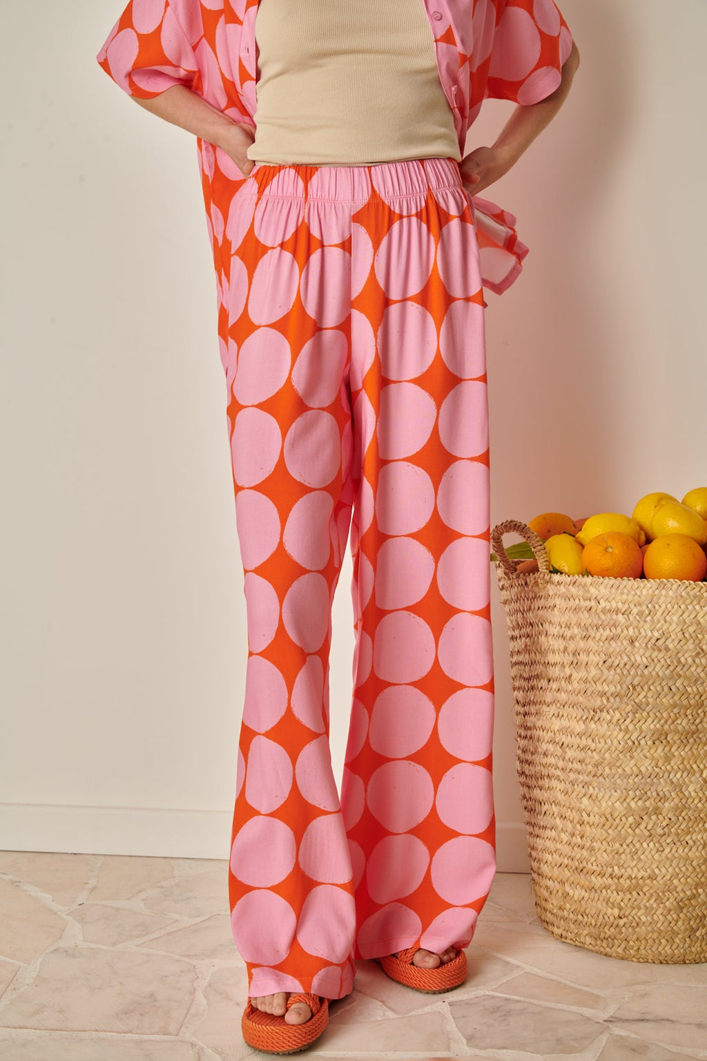 Ensemble Viscose - Rond Rose