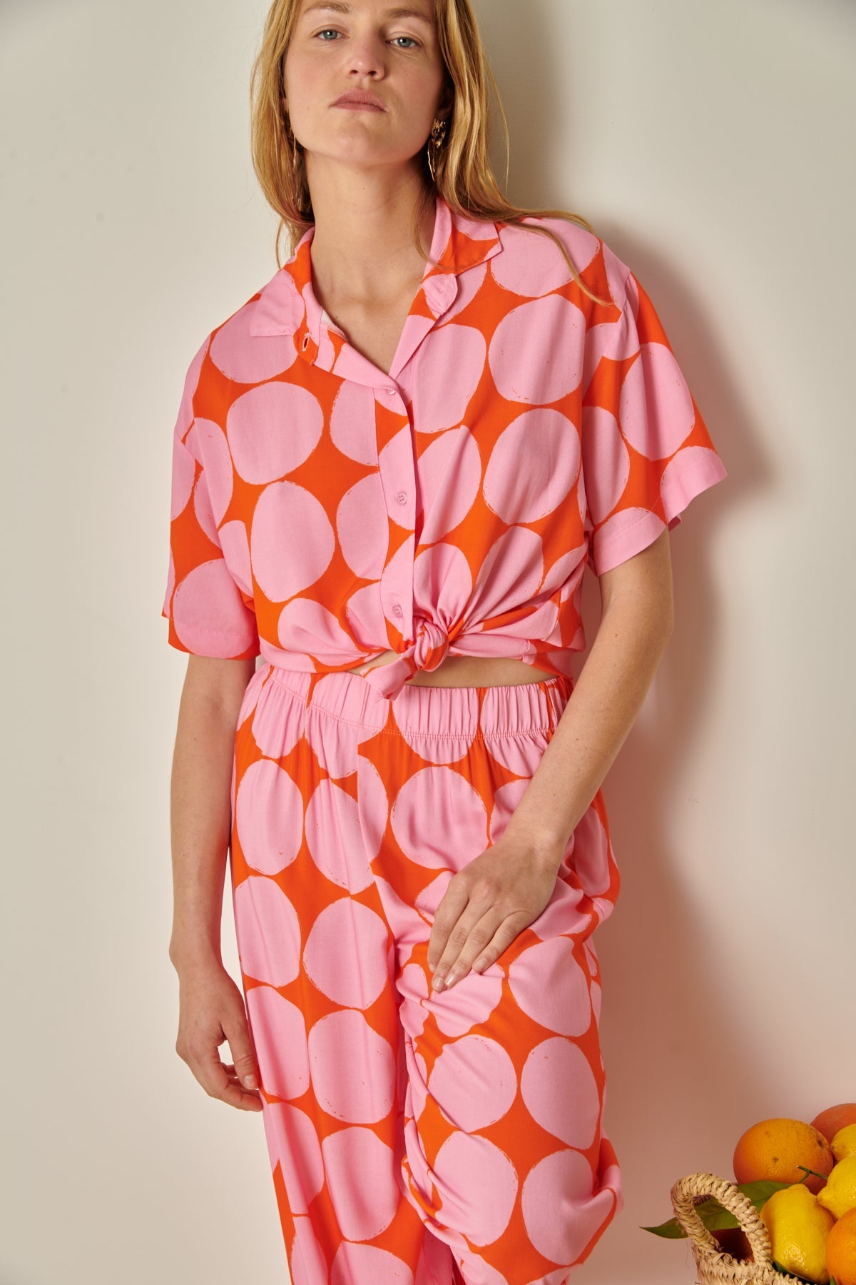 Ensemble Viscose - Rond Rose