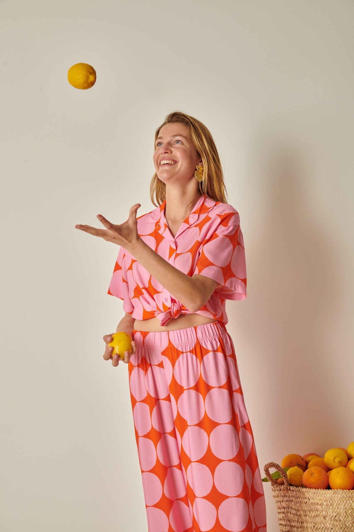 Ensemble Viscose - Rond Rose