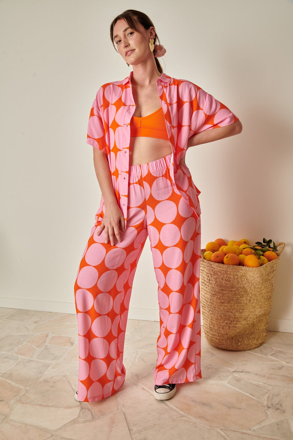 Ensemble Viscose - Rond Rose