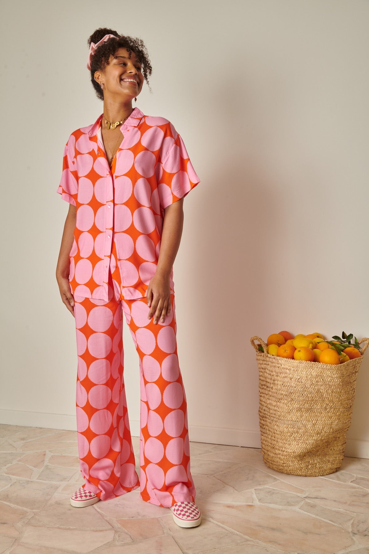 Ensemble Viscose - Rond Rose