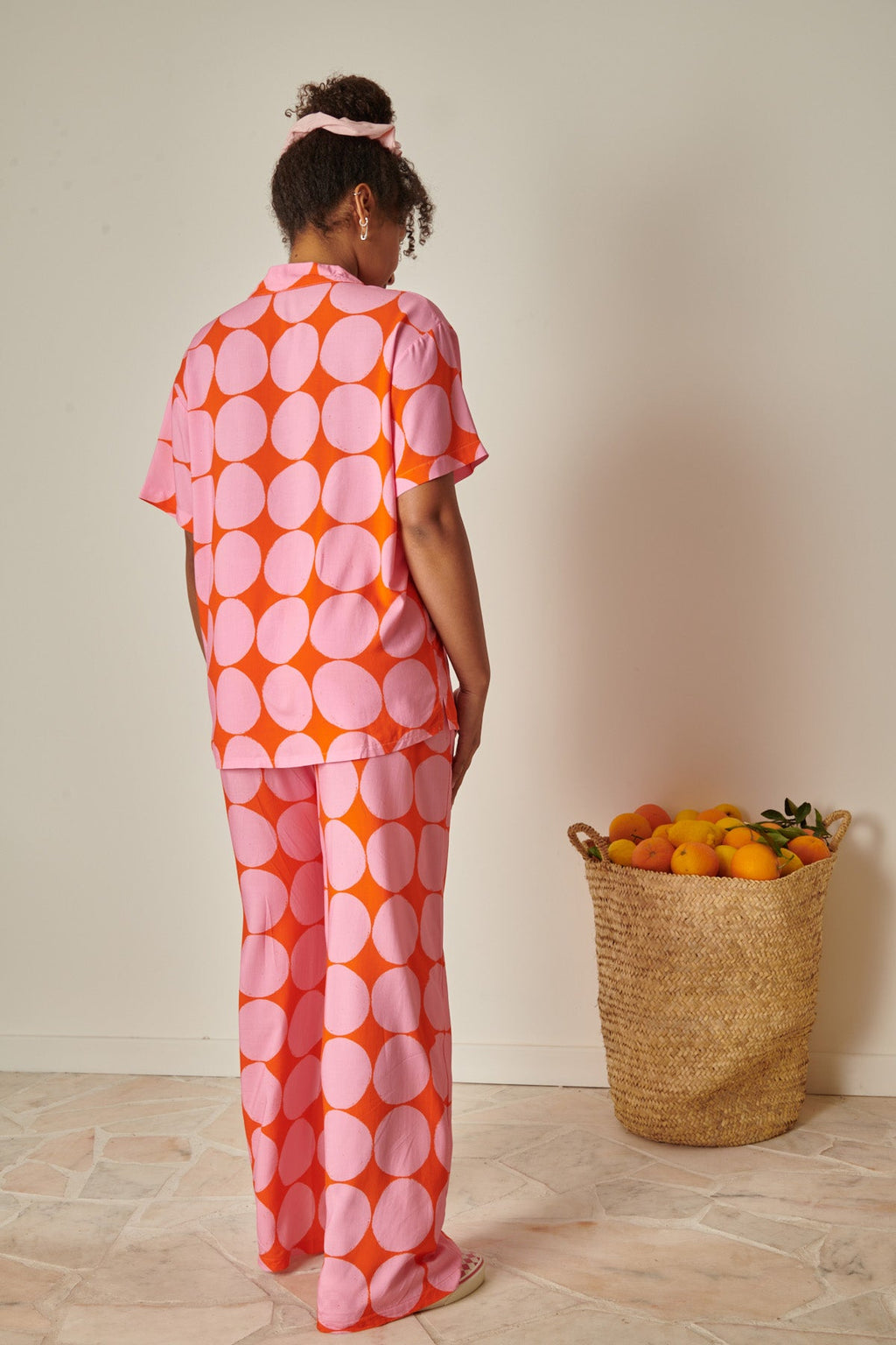 Ensemble Viscose - Rond Rose