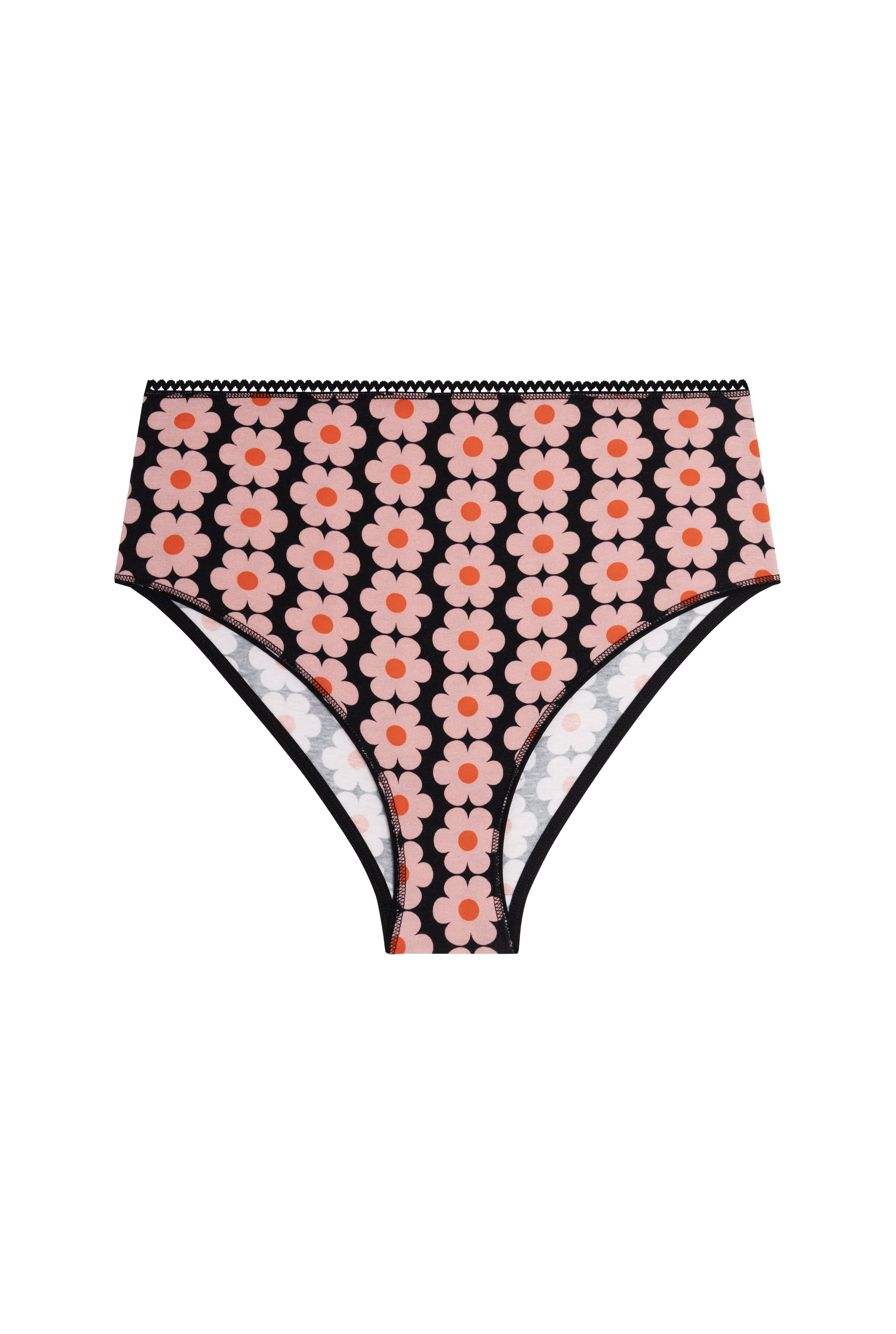 Culotte Taille Haute Coton BIO - Monique Noir