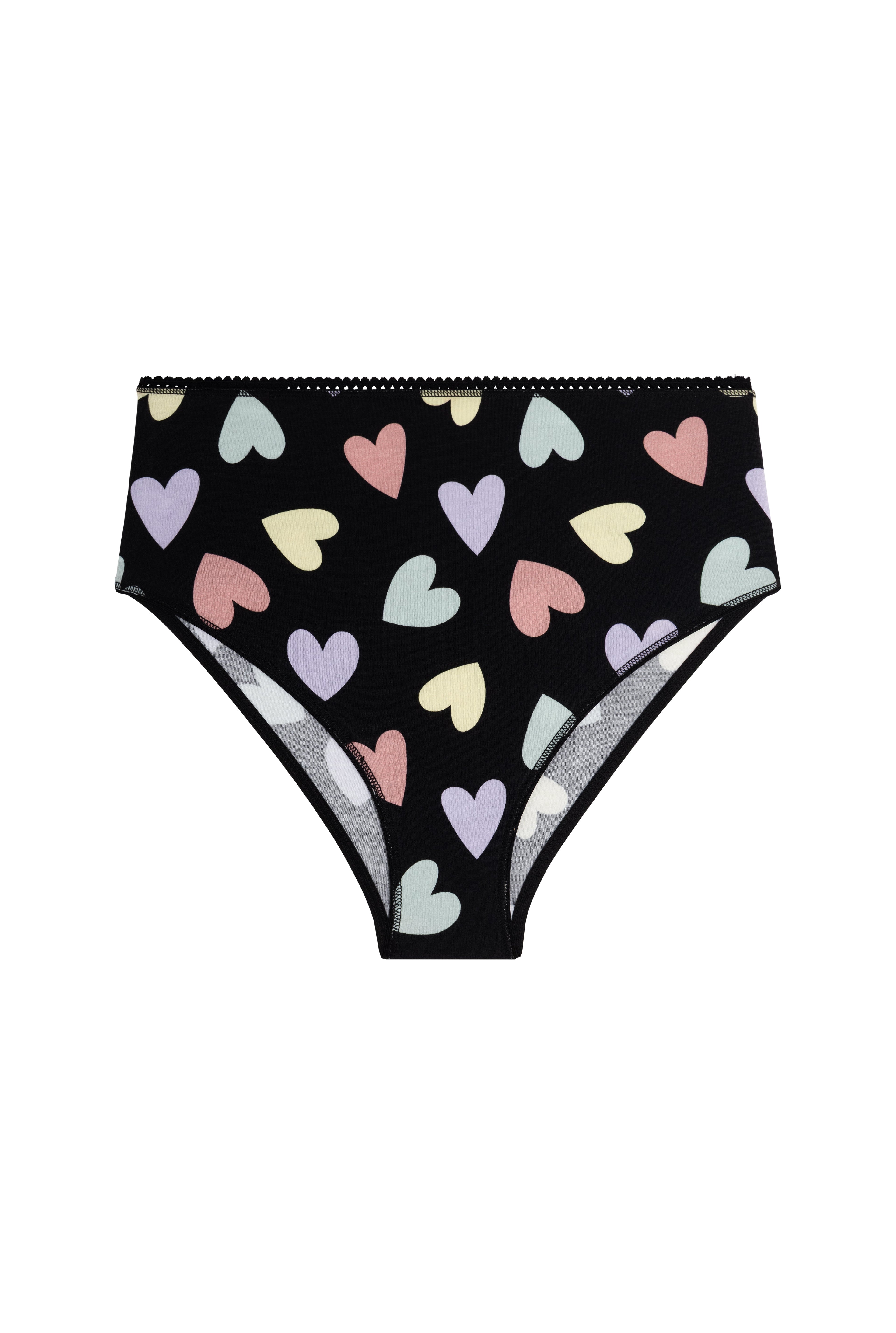 Culotte Taille Haute Coton BIO - Big Love Noir