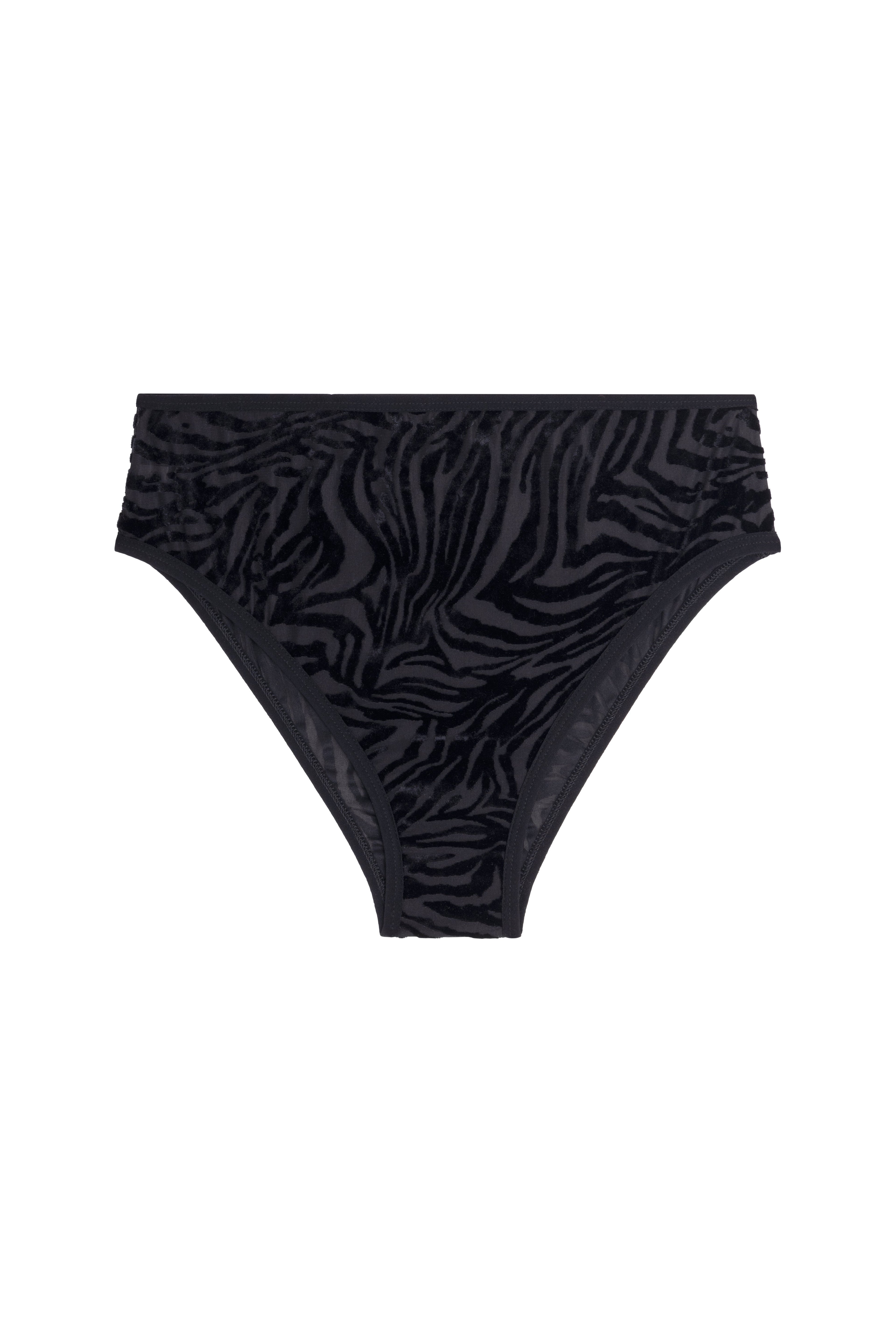 Culotte Taille Haute Tulle - Zèbre Noir