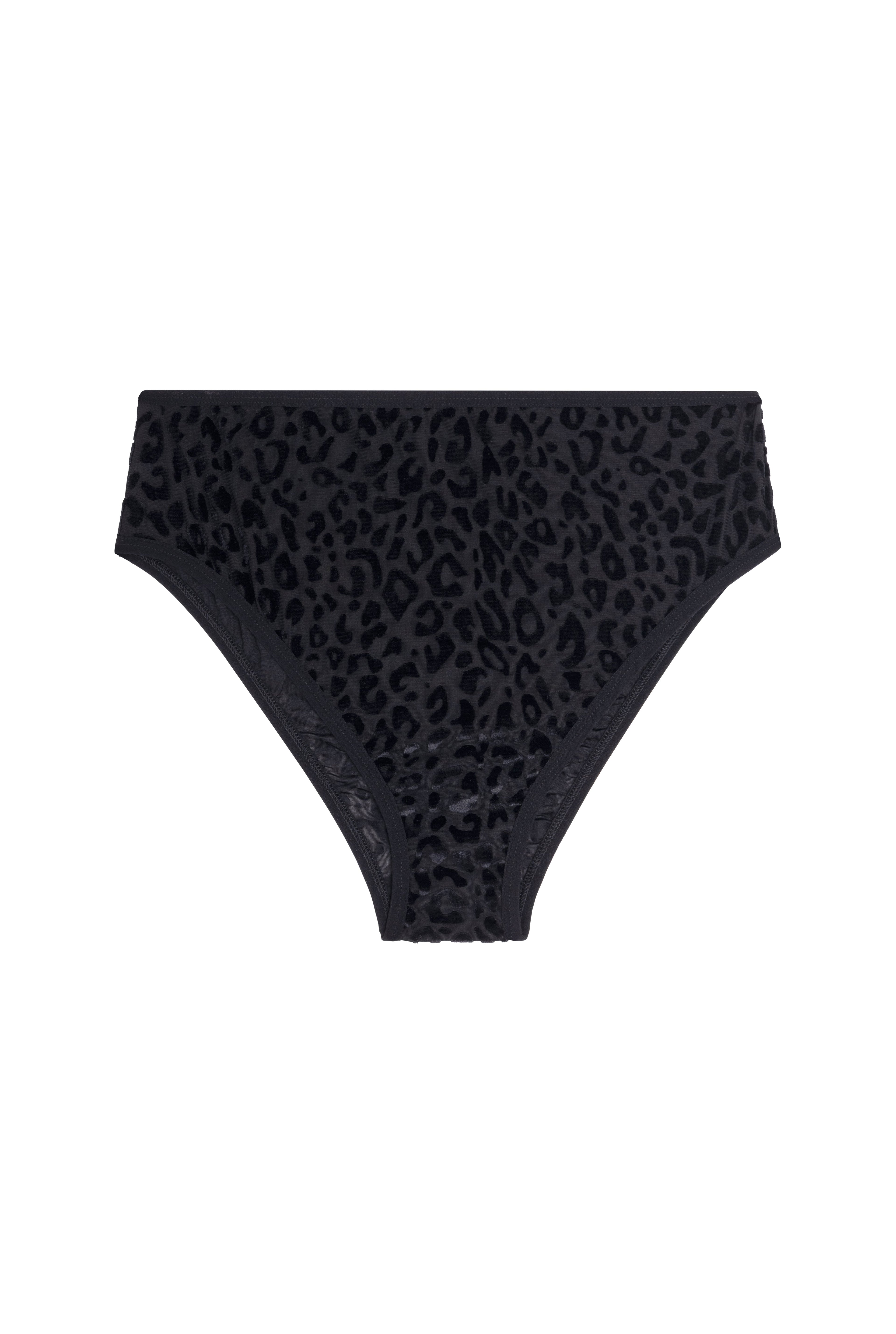Culotte Taille Haute Tulle - Léopard Noir