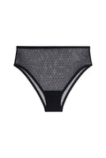 Culotte Taille Haute Tulle - Pois Noir
