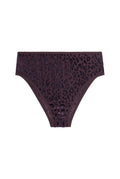 Culotte Taille Haute Tulle - Léopard Prune