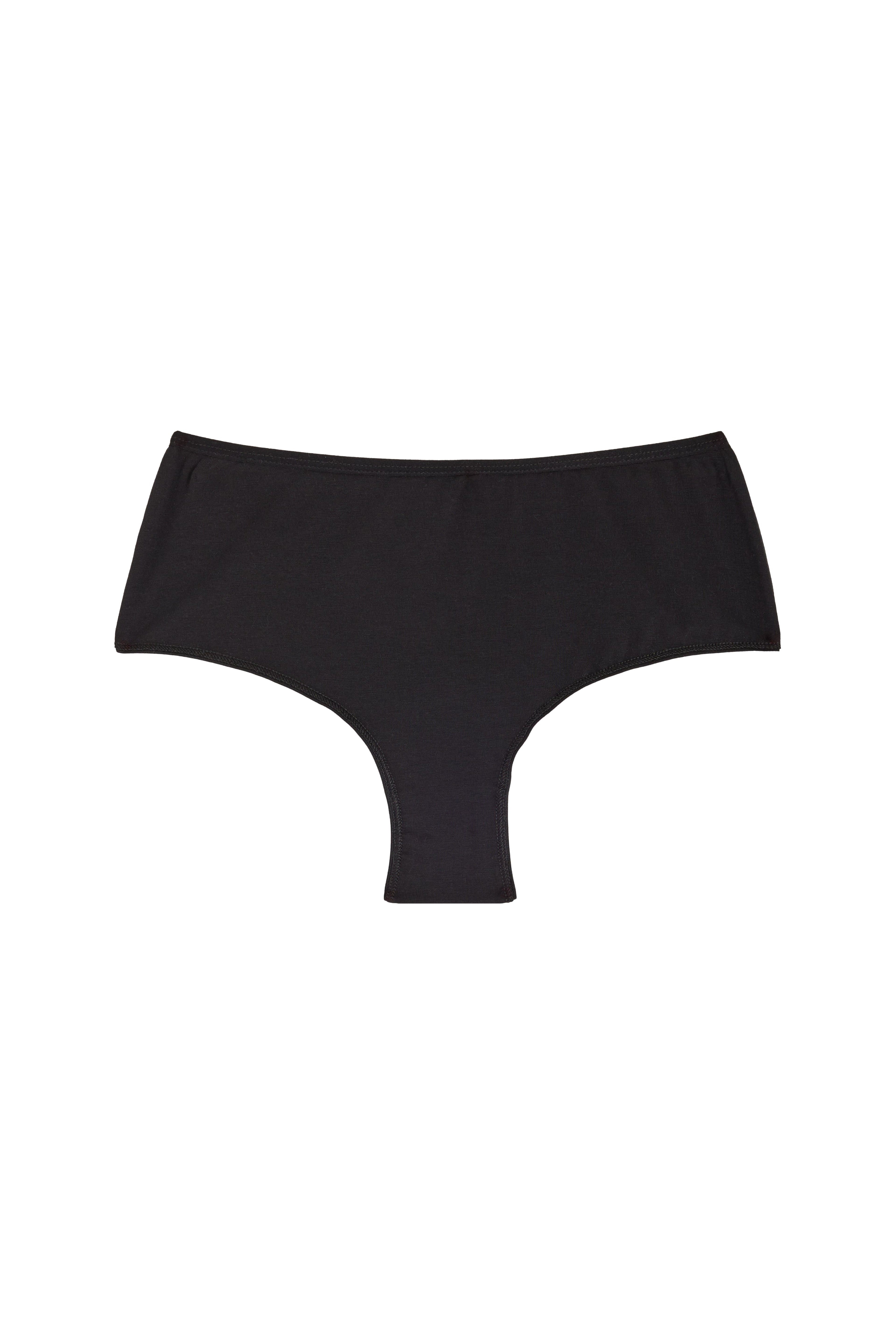 Shorty Tanga Coton BIO - Noir
