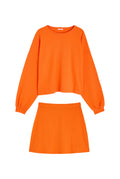 Ensemble Sweat & Jupe courte maille 100% COTON BIO - Orange