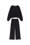 Ensemble Éponge Damier 100% COTON BIO - Noir