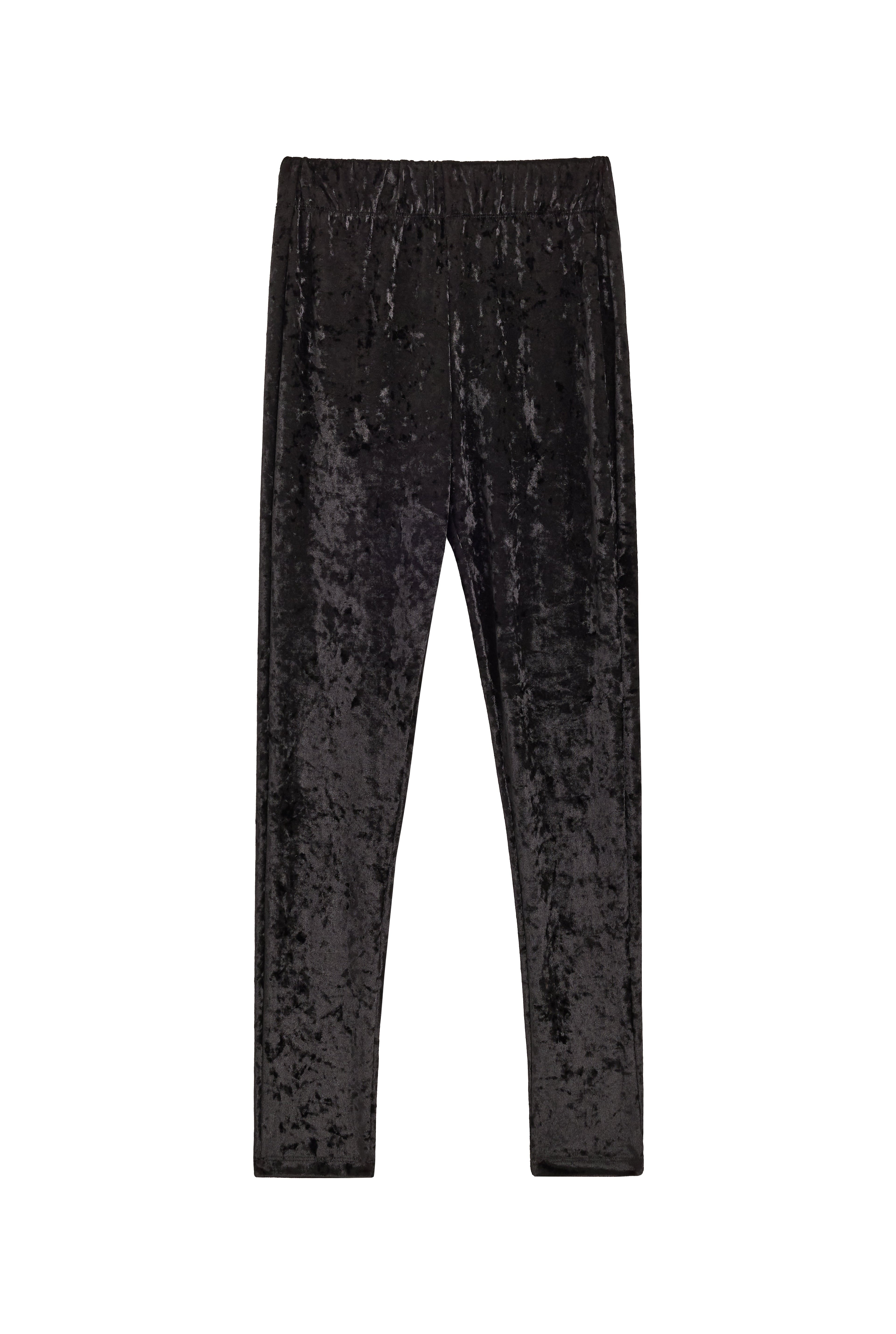 Leggings Velours Marbré - Noir
