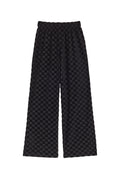Pantalon Éponge Damier 100% Coton BIO - Noir