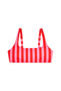 Brassière Maillot - Rayures Rose et Rouge
