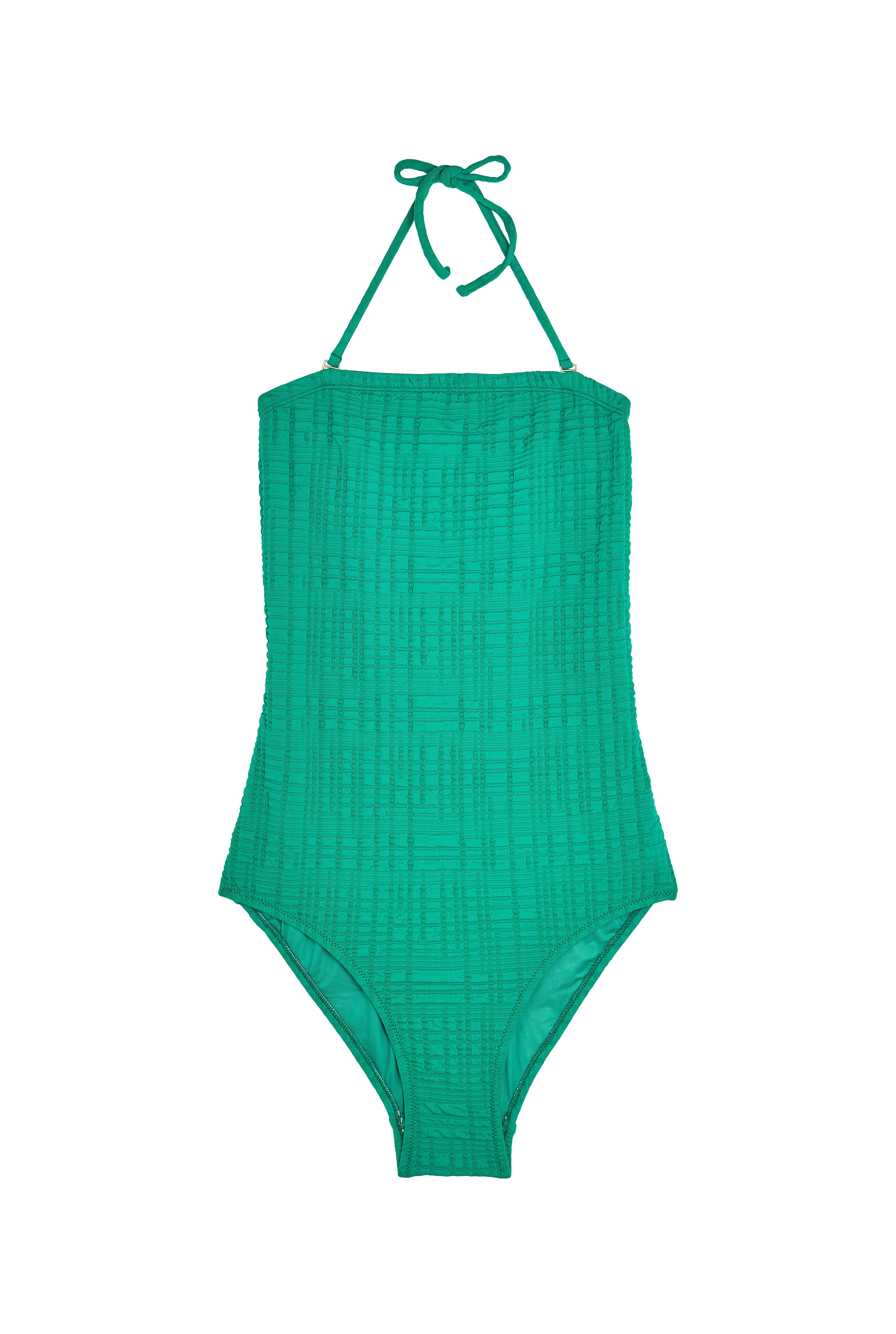 Maillot Bustier - Vert Texturé
